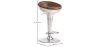Round Metal Stool - Aviator Style - 70cm - Aviator image 7