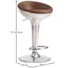Round Metal Stool - Aviator Style - 70cm - Aviator image 7