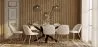 Pack Industrial Design Wooden Dining Table (200cm) & 8 Bouclé Upholstered Dining Chairs - Evelyne image 7