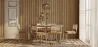 Pack Industrial Design Dining Table 150cm & 6 Rattan Dining Chairs - Velvet Upholstery - Martha image 7