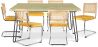 Pack Industrial Design Dining Table 150cm & 6 Rattan Dining Chairs - Velvet Upholstery - Martha image 7