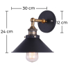Buy Wall Sconce Lamp - Vintage Design - Jo Black 50862 in the Europe