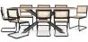 Pack Industrial Design Wooden Dining Table (200cm) & 8 Rattan Dining Chairs - Bastral image 7