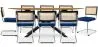 Pack Industrial Design Wooden Dining Table (220cm) & 8 Rattan Dining Chairs - Velvet Upholstery - Hyre image 7