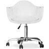 Buy Office Chair with Armrests Transparent - Swivel Desk Chair with Wheels - Grev Grey transparent 60599 - in the EU