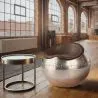 Living Room Chair - Ball Design Chair - Leather and Metal - Circle image 7