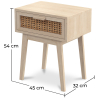 Buy Bedside Table with Drawer - Boho Bali Wood - Yanpai Natural 60605 - prices