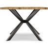 Buy Rectangular Dining Table - Industrial - Wood and Metal - Bayron Natural wood 60608 with a guarantee