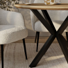 Buy Round Dining Table - Industrial - Wood and Metal - Bayron Natural wood 60609 in the Europe