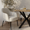 Buy Round Dining Table - Industrial - Wood and Metal - Bayron Natural wood 60609 - prices