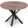 Buy Round Dining Table - Industrial - Wood and Metal - Bayron Natural wood 60609 - in the EU