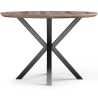 Buy Round Dining Table - Industrial - Wood and Metal - Bayron Natural wood 60609 with a guarantee