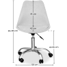 Buy Upholstered Desk Chair with Wheels - Tulip Light grey 60613 - in the EU