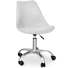 Buy Upholstered Desk Chair with Wheels - Tulip Light grey 60613 - prices