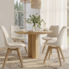 Buy Upholstered Dining Chair - White Boucle - Tulip White 60614 at Privatefloor