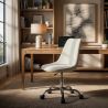 Desk Chair with Wheels - White Boucle - Tulip image 7
