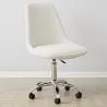Desk Chair with Wheels - White Boucle - Tulip image 7