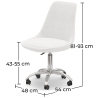 Buy Desk Chair with Wheels - White Boucle - Tulip White 60615 Home delivery