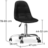 Buy Desk Chair with Wheels - Upholstered - Fery Black 60616 with a guarantee