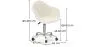 Swivel Office Chair - Bouclé Upholstered - Dominic image 7