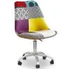 Swivel Office Chair - Patchwork Upholstery - Ray  image 7