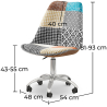 Buy  Swivel Office Chair - Patchwork Upholstery - Patty Multicolour 60623 Home delivery