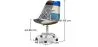  Swivel Office Chair - Patchwork Upholstery - Pixi image 7