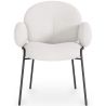 Dining Chair with Armrests - Bouclé Fabric Upholstery - Erys image 7
