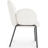 Buy Dining Chair with Armrests - Bouclé Fabric Upholstery - Erys White 60626 with a guarantee