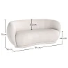 Curved Sofa - 3 Seater - Boucle Fabric - Curvy image 7