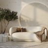 Buy Curved Sofa - 3 Seater - Boucle Fabric - Curvy White 60628 - prices