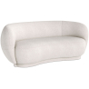 Buy Curved Sofa - 3 Seater - Boucle Fabric - Curvy White 60628 at Privatefloor