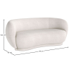 Buy Curved Sofa - 3 Seater - Boucle Fabric - Curvy White 60628 at Privatefloor