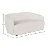 Curved Sofa - 2 Seater - Boucle Fabric - Bold image 7