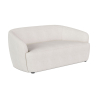Buy Curved Sofa - 2 Seater - Boucle Fabric - Bold White 60629 at Privatefloor