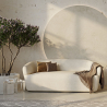 Buy Curved Sofa - 3 Seater - Boucle Fabric - Bold White 60630 - prices