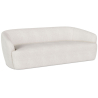 Buy Curved Sofa - 3 Seater - Boucle Fabric - Bold White 60630 at Privatefloor