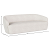 Buy Curved Sofa - 3 Seater - Boucle Fabric - Bold White 60630 at Privatefloor