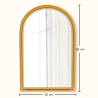 Buy  Arched Rattan Wall Mirror - Boho Bali - Aulia Natural 60637 in the Europe
