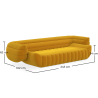 Buy Velvet Upholstered Sofa - 3/4 seats - Caden Yellow 60640 with a guarantee