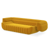 Buy Velvet Upholstered Sofa - 3/4 seats - Caden Yellow 60640 at Privatefloor