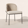 Buy Dining Chair - Upholstered in Fabric - Amin Beige 60644 - prices