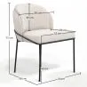 Dining Chair - Upholstered in Bouclé Fabric - Mina image 7
