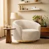 Curved Design Armchair - Upholstered in Velvet - Herina image 7