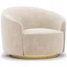 Curved Design Armchair - Upholstered in Velvet - Herina image 7