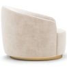 Buy Curved Design Armchair - Upholstered in Velvet - Herina Beige 60647 at Privatefloor