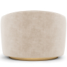 Buy Curved Design Armchair - Upholstered in Velvet - Herina Beige 60647 in the Europe