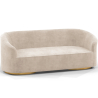 Buy 3/4-Seater Velvet Upholstered Sofa - Herina Beige 60648 - prices