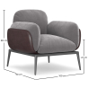 Buy Upholstered Velvet Armchair - June Light grey 60650 with a guarantee