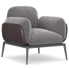 Buy Upholstered Velvet Armchair - June Light grey 60650 - prices